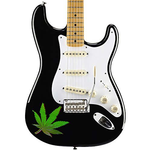 Pot Leaf Distorted Guitar Instrument Pickguard Sticker - 5