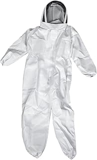 Abaodam Fato De Apicultura Jaqueta Branca Roupa Branca Capuz Chapéu De Apicultor Jaqueta De Abelha Com Capuz De Véu Terno De Apicultura De Segurança Jaqueta Protetora De Abelha Conjunto