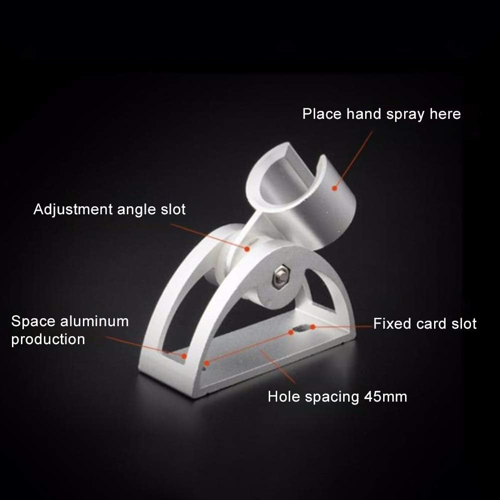 Home Bathroom Aluminium Wall Mounted Shower Sprayer Head Holder Fixing Bracket