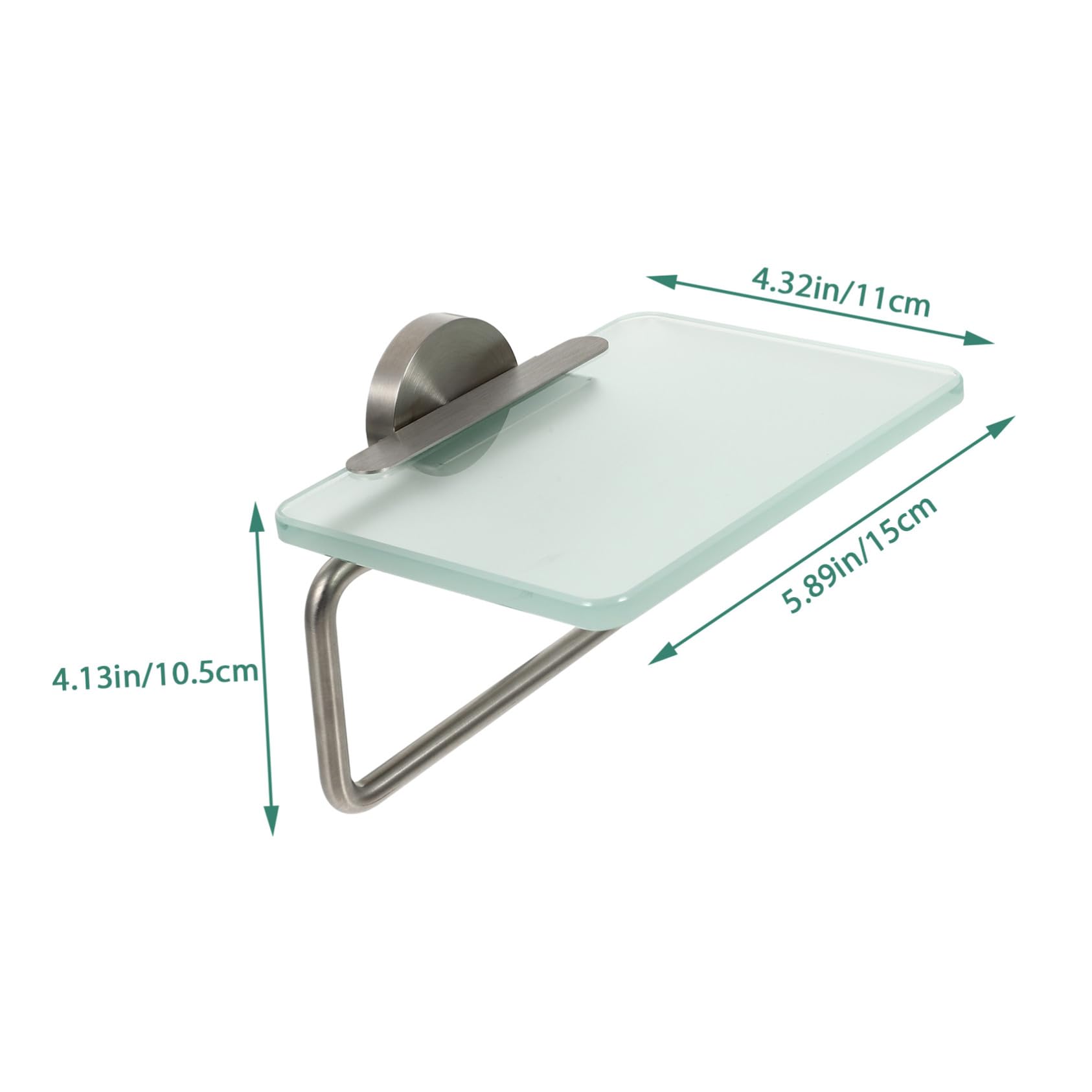 Portarotolo a Muro in Acciaio Inox e Vetro, Facile da Installare, Stabile, per Cucina e Soggiorno, Mensola Compatta Multiuso