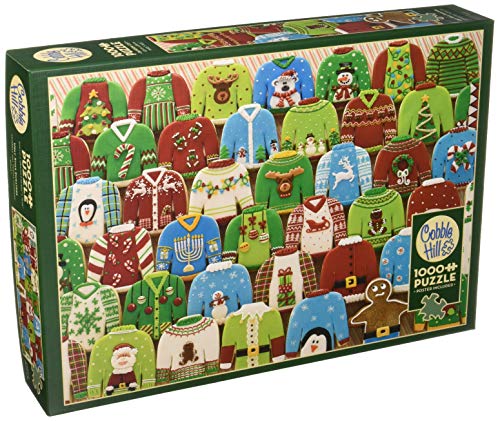 Cobblehill 80143 - Puzzle de 1000 piezas, diseño de suéteres de Navidad, varios colores , color/modelo surtido