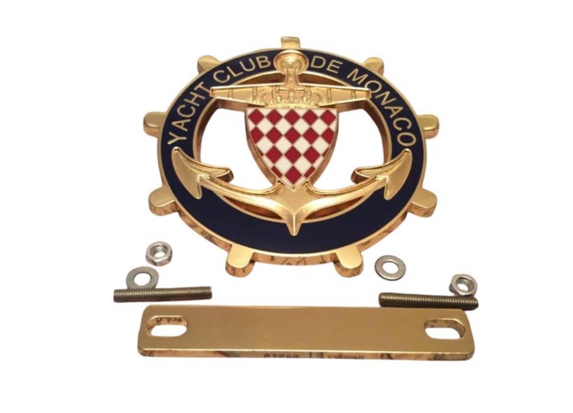 Amazon.co.jp: モナコ ヨットクラブ グリル バッジ カー バッチ 銀