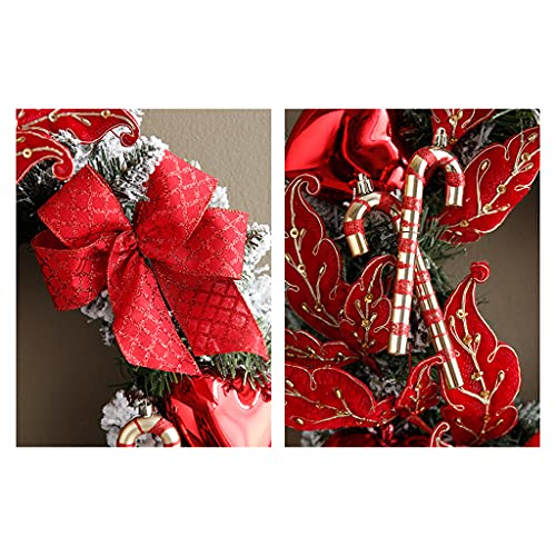 Couronne de Noël FLXHSA抗UV pour décorer facilement une grande porte extérieure - 3