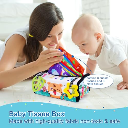 Image of KMTJT Montessori Toys for Babies 0-6 Months | Learning Educational Box Wooden Toys for Baby Infant Newborn Toys 0-6 Months | 1st First Birthday Gifts for 0 6 12 18 Months Boys Girls