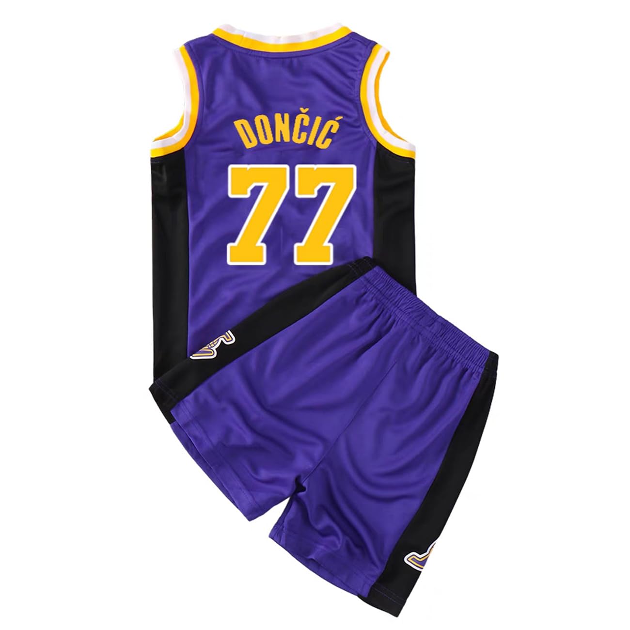 77#Kit di Maglia da Basket Bambini Fans Jersey Boys Sportswear Gilet da Basket Senza Maniche Top e Pantaloncini Sport Set Tuta Estiva Regali per Ragazzi Grils