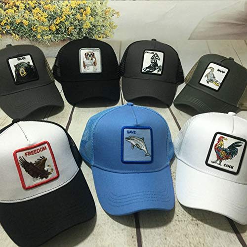 AMOYER Men and Women Baseball Hat Unisex Animals Bear Embroidery