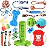 KIPRITII Dog Chew Toys for Puppy - 20 Pack Puppies Teething Chew Toys for Boredom, Pet Dog Toothbrush Chew Toys with…