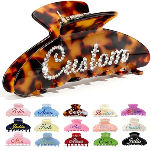 Personalized Hair Clip Custom Claw Clip with Name Customized Init...