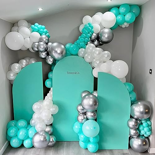 Image of Voircoloria 110pcs Teal Balloons 12inch Turquoise Latex Party Balloons for Graduation, Wedding, Birthday, Bridal Shower, Baby Shower, Anniversary Party Decorations