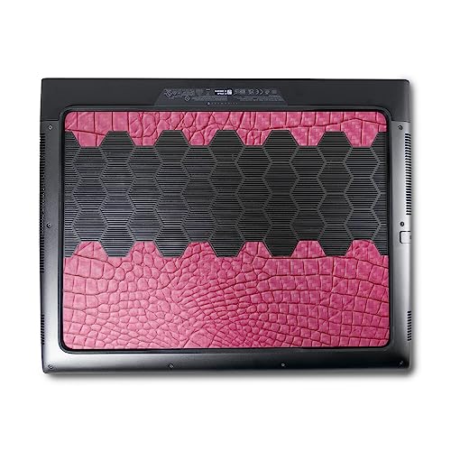 Image of MightySkins Carbon Fiber Skin Compatible with Alienware M18 R1 (2023) Full Wrap Kit - Pink Gator Skin | Protective, Durable Textured Carbon Fiber Finish | Easy to Apply | Made in The USA