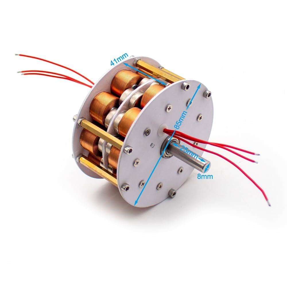 Amazon | LeTkingok マイクロ二層ディスク型鉄心発電機 超低速多