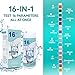 Drinking Water Testing Kits(100 Strips)-16 in 1 Well&Household Tap&Natural Water Quality Test with Hardness,Chlorine,Copper,Iron,Lead,pH,Etc.