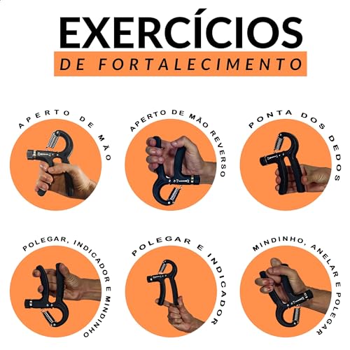 Hand Grip Ajustável Exercício Fortalecedor Para Mão Pulso e Antebraço Resistência de 5 Kg a 60 Kg