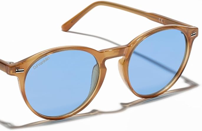 D.Franklin Sunglasses - Unisex - Sunglasses with UV protective lenses - Model ultra-light-max - Round - For men and women - Sunglasses