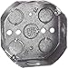 Steel City 54151-1/2&3/4 Outlet Box, Octagon, Drawn Construction, 4-Inch Diameter by 1-1/2-Inch Depth, Galvanized