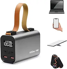 POWER BANK 30.000Mah 100W Carregador Portátil para Starlink, Macbook, Drones, Celulares e outros. Carregamento rápido e carga duradoura 100W de Potência Real