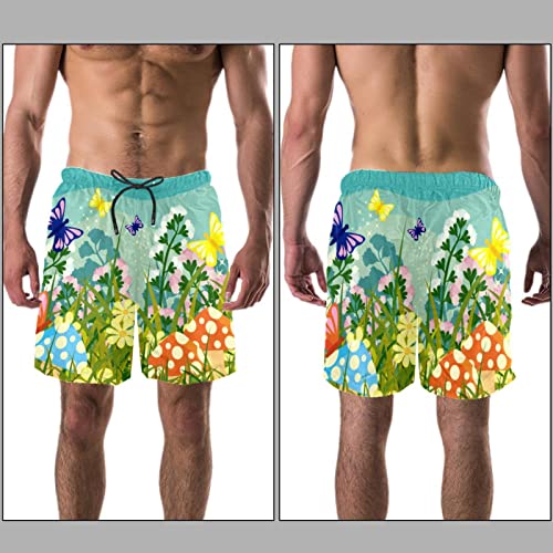Maillots de bain imprimé champignons et papillons colorés