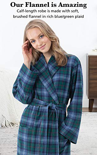 PajamaGram Long Womens Bathrobes - Flannel Robe Women3