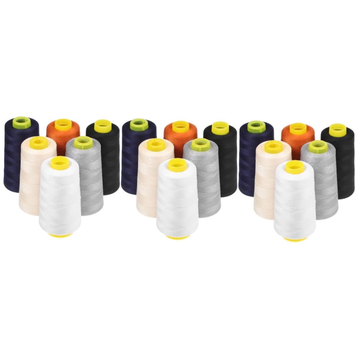 VILLCASE 18piezas Hilo De Poliéster Para Coser y Bordar Carretes De Yardas Resistente y Duradero Para Proyectos De Costura y Manualidades
