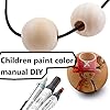 Jdesun 25 Pieces Wooden Beads, Natural Round Wood Loose Beads Wood Spacer 30mm x Diameter 3/8" Hole #5