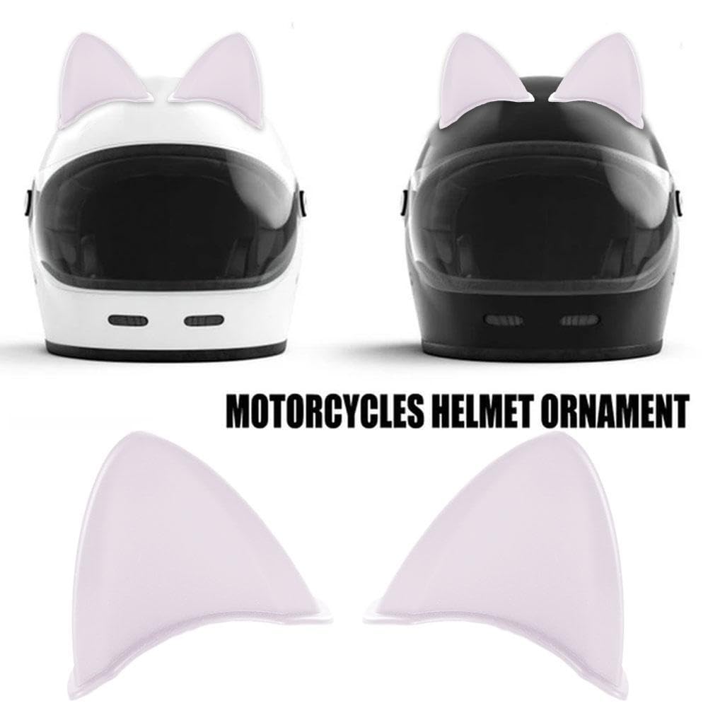 GEKUPEM 2Pcs Helmet Decoration Ears, Cute Cat Ears Helmet Decoration Accessories, Universal Self Adhesive Helmet Accessory for Men Women, Helmet Cover Sticker for Motorcycle Bicycle Scooter