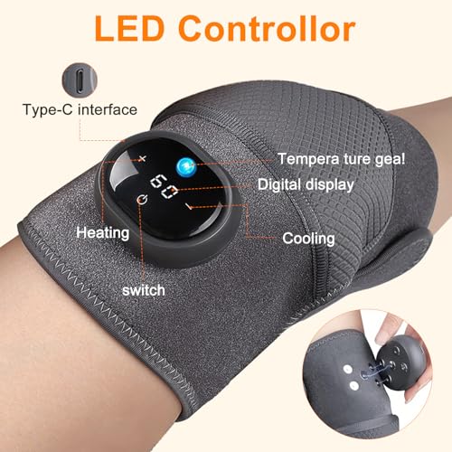Heated Knee Support Cordless Knee Massager with Heat,Knee Shoulder Elbow Massager for Pain Relief,3 Modes & Heat,Mothers Day Gifts from Daughter for Mum - Image 5
