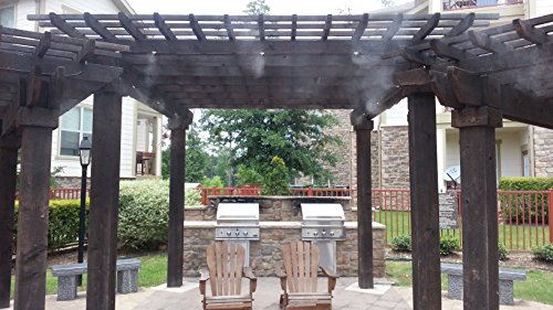 Industrial Misting System - Patio Misting System - 250 PSI Misting Pump, Stainless Steel Tubing - For Residential. Commercial, Outdoor Restaurant and Industrial Misting Applciation (10 Nozzle System)