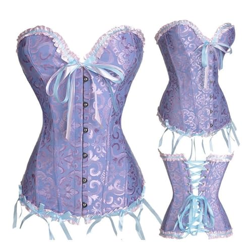 Corset bustier sexy à baleines intégrées et nœud satiné