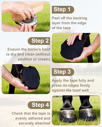 Cintas para pezuñas de caballo vendas adhesivas para cascos equinos pack de 6 6