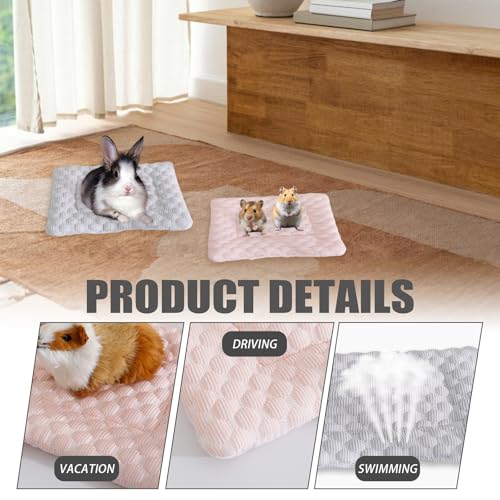 2 Stück 31 * 21CM Kaninchen Meerschweinchen Bett, Zubehör für Kaninchen und Meerschweinchen, Katzen Decken Warme Flauschige Plüschbett für Kleine Tiere