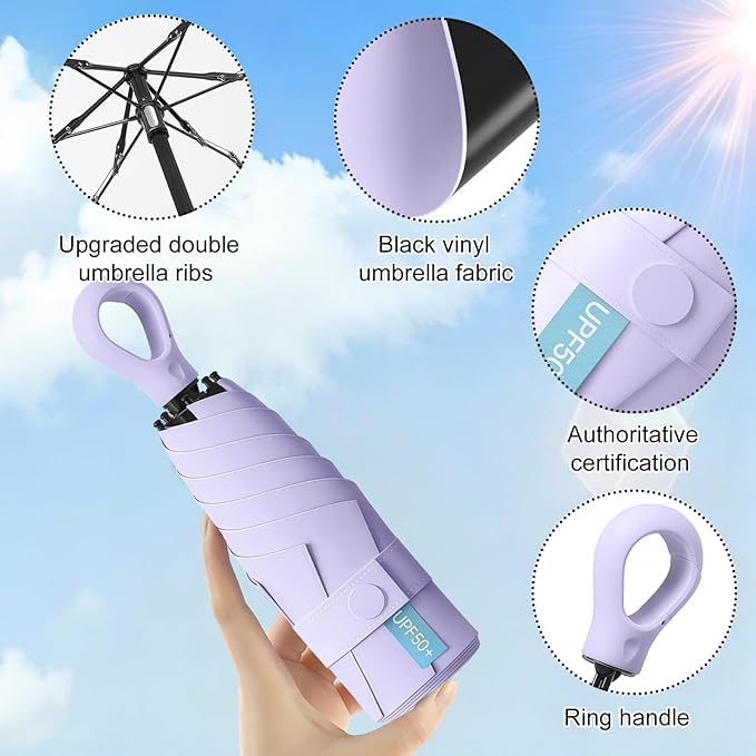 Image of Umbrella for Women | Umbrellas for Men | UV Coated 3 Fold Umbrella for Rain with Auto Open and Close Small Printed Folding Travel-Foldable Windshield