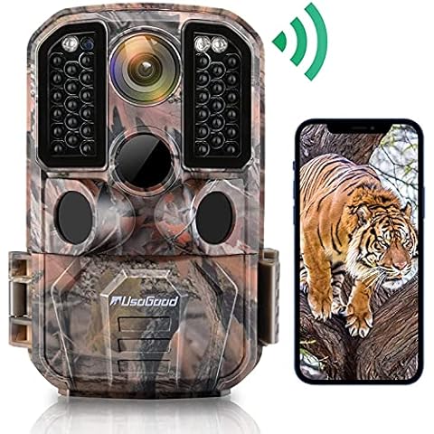 usogood WiFi Wildlife Camera 24MP 1296P Trail Game Hunting Cameras with IR Night Vision Motion Activated IP66 Waterproof for Wildlife Monitoring, Hunting Games, Home Security and Audio Live Feed Cover