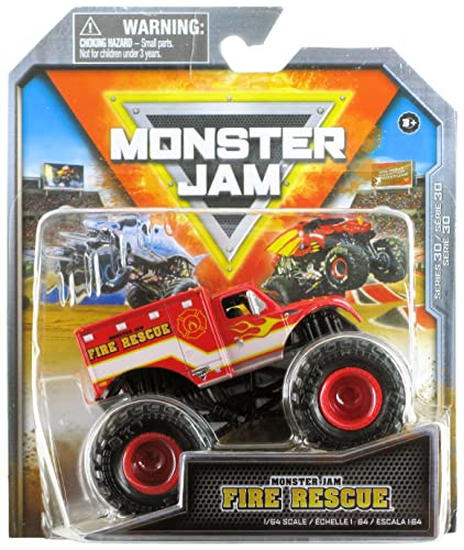 Monster Jam 2023 Spin Master 1:64 Diecast Truck Series 30 Everyday Heroes Fire Rescue