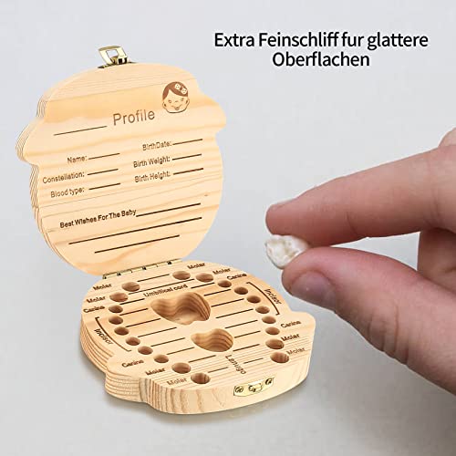 wugongshan Wooden Tooth Box, Milk Tooth Box for Girls Milk Tooth Box, Tooth Box, Storage Box - Image 4