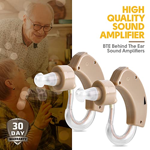 Medca Bte Behind The Ear Sound Amplifier Super Mini Size Sound Enhancer For Better Hearing (Pair) #TOP1