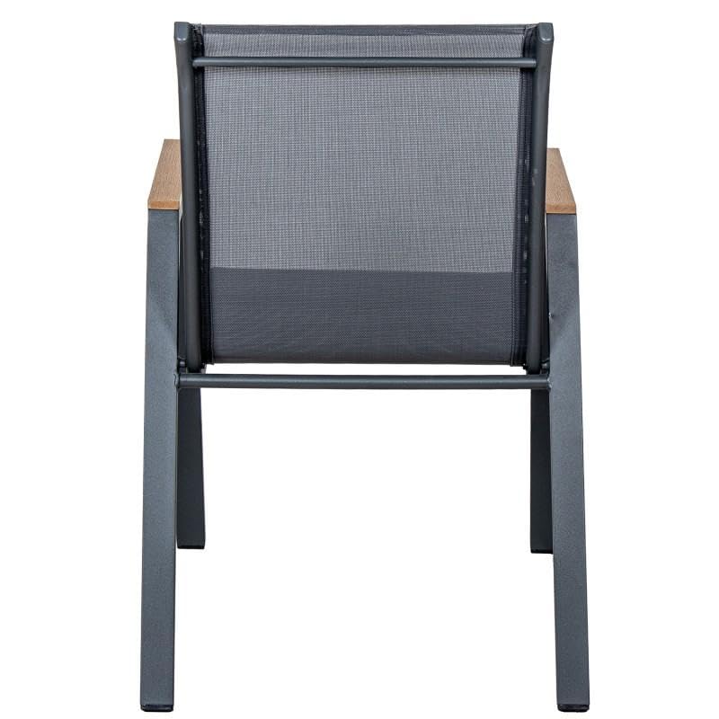 Chaise empilable DRW anthracite pour optimiser l'espace du balcon - 4