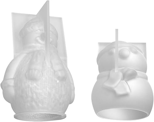 Miniatura 5 de Bufanda campanas muñeco de nieve decoración vela molde de silicona resina epoxi artesanía de Navidad DIY ornamento joyería vela fabricación