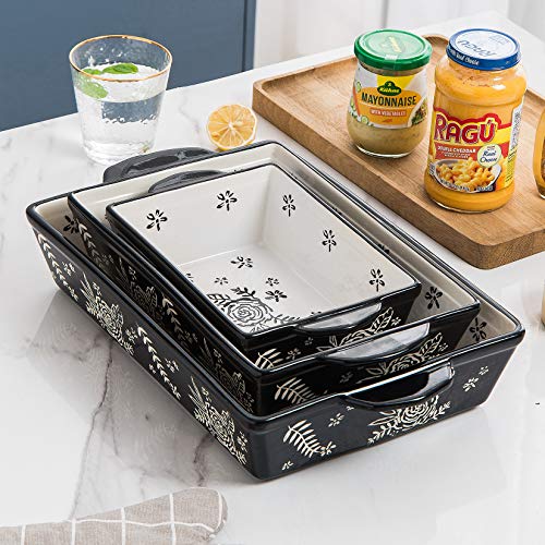 Wisenvoy Casserole Dish Baking Dish Ceramic Lasagna Pan 3-Piece Bakeware Sets Baking Dishes Baking Set Baking Dish Set #TOP1