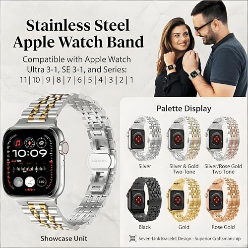 Image of Stainless Steel Band for Apple Watch Ultra 3-1 Series 11-1 SE