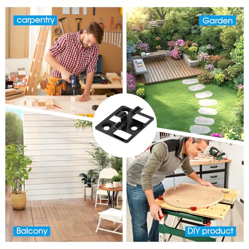SUPAWAY 100 Stück WPC Terrassendielen Clips Edelstahl Terrassenclips Dielen Befestigungsclips Versteckte Abstandhalter Verschlussbrett-Clips für Montage von Terrassendielen(Schwarz Spalt 3mm Höhe 7mm)