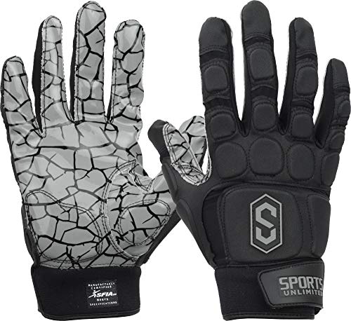 Sports Unlimited Max Clash Lineman Adult/Youth Padded Football Gloves, Lineman Football Gloves, Men's and Boys Offensive/Defensive Line