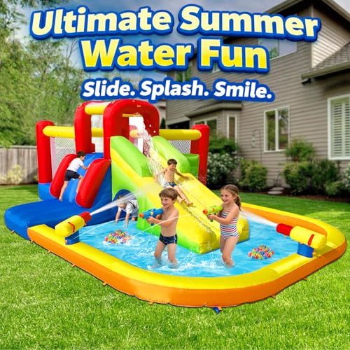 Großer 12-in-1-Wasserpark mit langer Rutsche – Bild 2