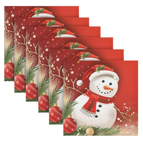 Servilletas de tela Navidad multicolor pack 6 miniatura 2