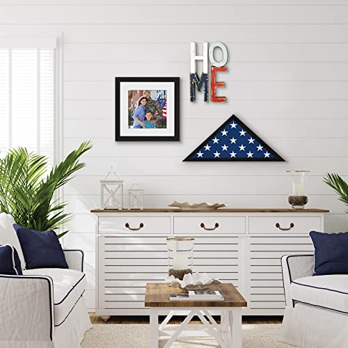 Americanflat Small Folded Flag Display Case - Fits Folded 3x5\' Ceremonial Flags (Not for Burial Flag) - Silhouette Collection - Display Box for Wall or Tabletop - Black - Thumbnail 4