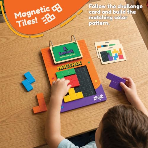 Image of Cubelelo Drift Magtrix Wooden Magnetic Tiles Puzzle Game | Comes with 40 Challenges for Kids 4-8 Years