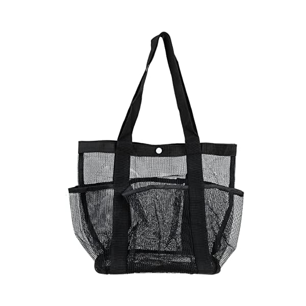 Beach toiletry bag toiletry bag large makeup organizer bag mesh organizer bags bath toy mesh shower bag tote bag large kid outdoor toys beach bag net black  urban country home decor