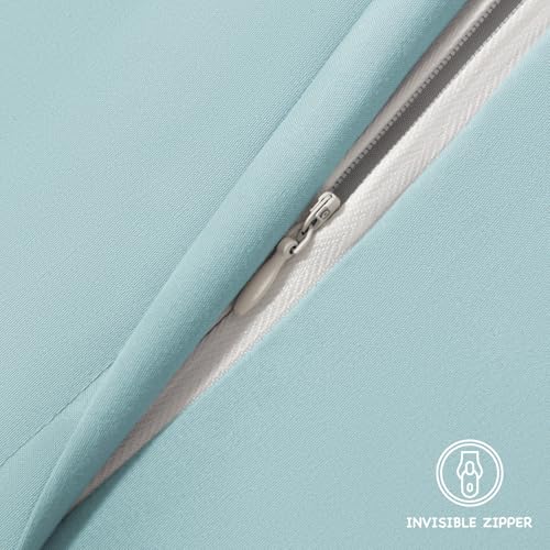 Image of EXQ Home Toddler Pillowcases Zippered 13x18 Travel Pillow Case Set of 2, Small Pillow Case Fits Baby Pillow Sized 12x16, 13x18, Kids Pillowcases 2 Pack Machine Washable (Blue Coral)
