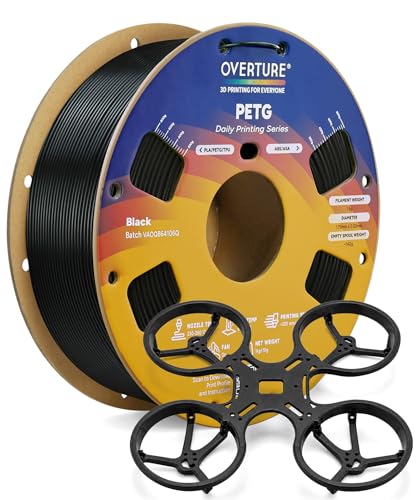 OVERTURE PETG 3D Printer Filament 1.75mm, Neatly Wound Durable PETG...
