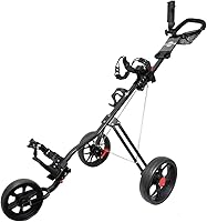 Vista 1 de Hoveroid - Carrito de golf plegable y ligero de 3 ruedas con freno de pie, carrito de golf para caminar, carrito de golf de empuje, carrito
