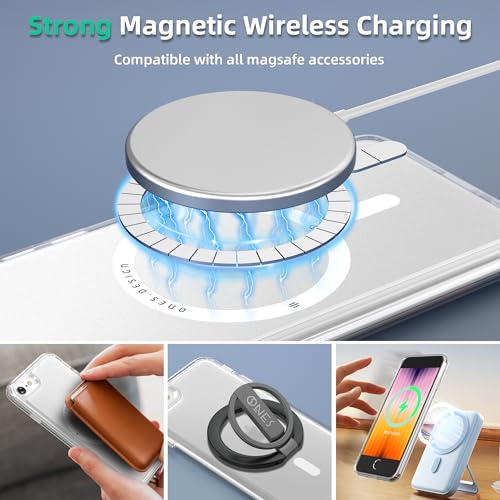 Image of ONES for iPhone SE3 SE2 / 8 /7 Case, Translucent Matte Magnetic Phone Case, Compatible with MagSafe, Military-Grade Shockproof, Anti-Yellowing Hard Slim Matte Case for iPhone SE3 SE2 / 8 /7